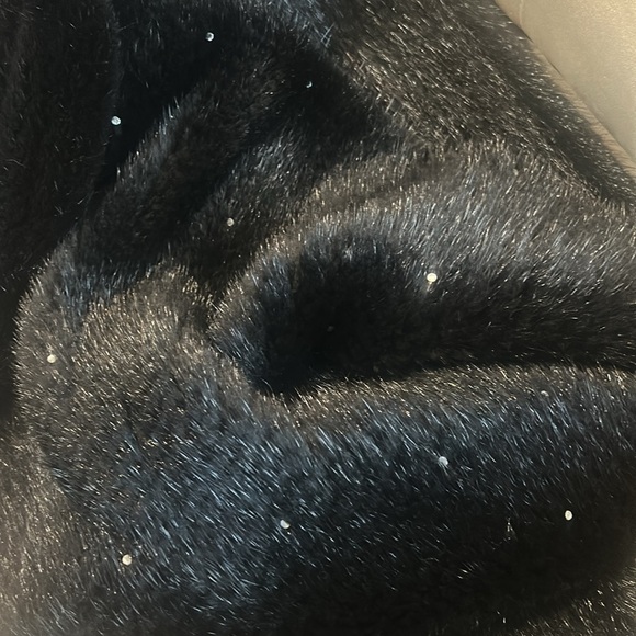 Mink fur wrap with rhinestones.  One of a kind stunning wrap. No tags. - Picture 8 of 10